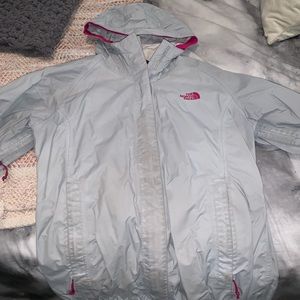 Grey North Face wind breaker